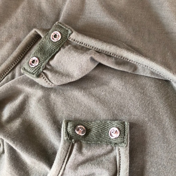 🌺Olive green ruffle off the shoulder bodysuit🌺 - Picture 4 of 6